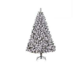 Charlton kunstkerstboom 215xø127cm | wit/met sneeuw
