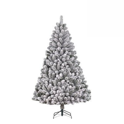Charlton kunstkerstboom 215xø127cm | wit/met sneeuw