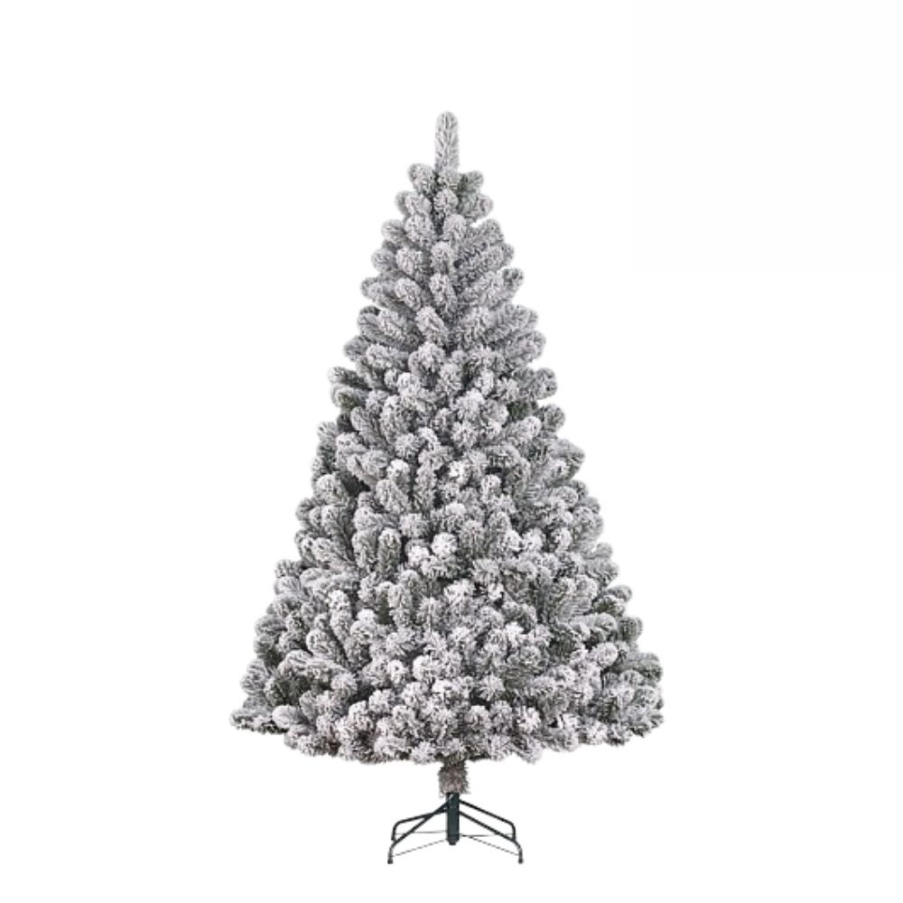 Charlton kunstkerstboom 215xø127cm | wit/met sneeuw