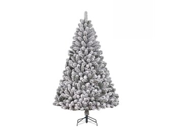 Charlton kunstkerstboom 230xø135cm | wit/met sneeuw