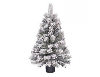 Dinsmore kerstboompje in pot 90xø50cm | groen met bevroren details