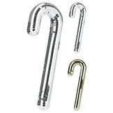 Kersthanger zuurstok | spiegelend | zilver | 35cm