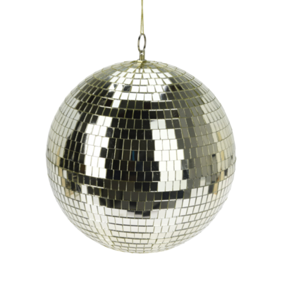 Kerstbal | spiegelend | champagne goud | 18cm