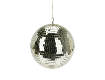 Kerstbal | spiegelend | champagne goud | 12cm