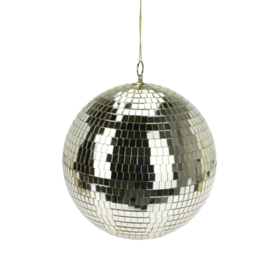 Kerstbal | spiegelend | champagne goud | 12cm