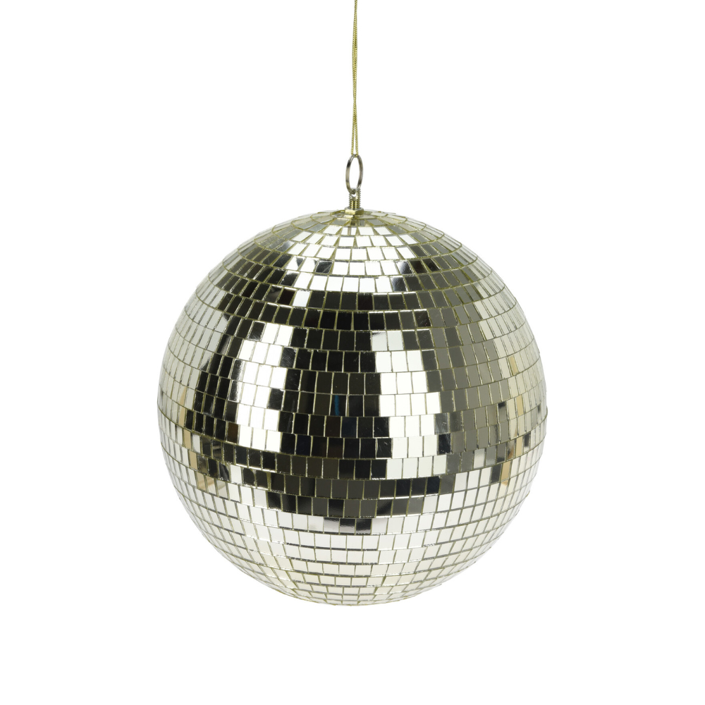 Kerstbal | spiegelend | champagne goud | 12cm