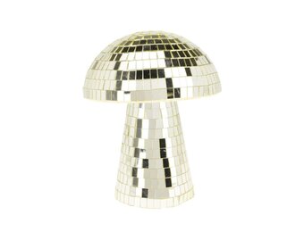 Kerstdecoratie disco paddenstoel | spiegelend | goud | 15cm