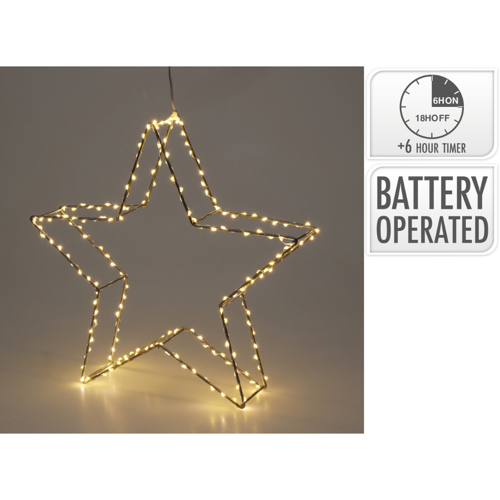 Kerst ster met LED lampjes | 30cm