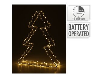 Kunstkerstboom | groen met LED lampjes | 28cm