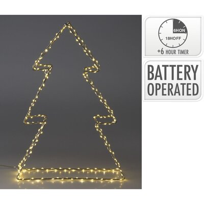 Kunstkerstboom | groen met LED lampjes | 40cm