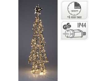 Kunstkerstboom | shiny met LED lampjes | 68cm