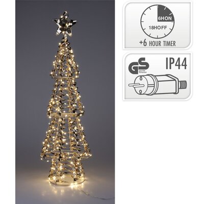 Kunstkerstboom | shiny met LED lampjes | 68cm
