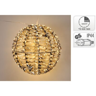 Kerstbal met led verlichting | goud | 30cm