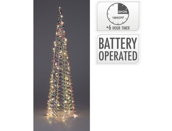 Kerstboom kegel met verlichting | regenboog | 60cm