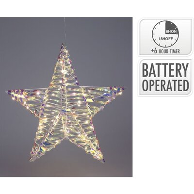 Kerst ster met LED lampjes | regenboog | 30cm