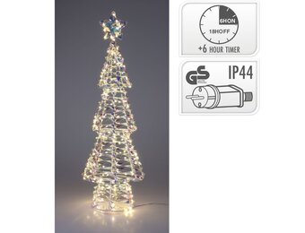 Kunstkerstboom | regenboog met LED lampjes | 68cm