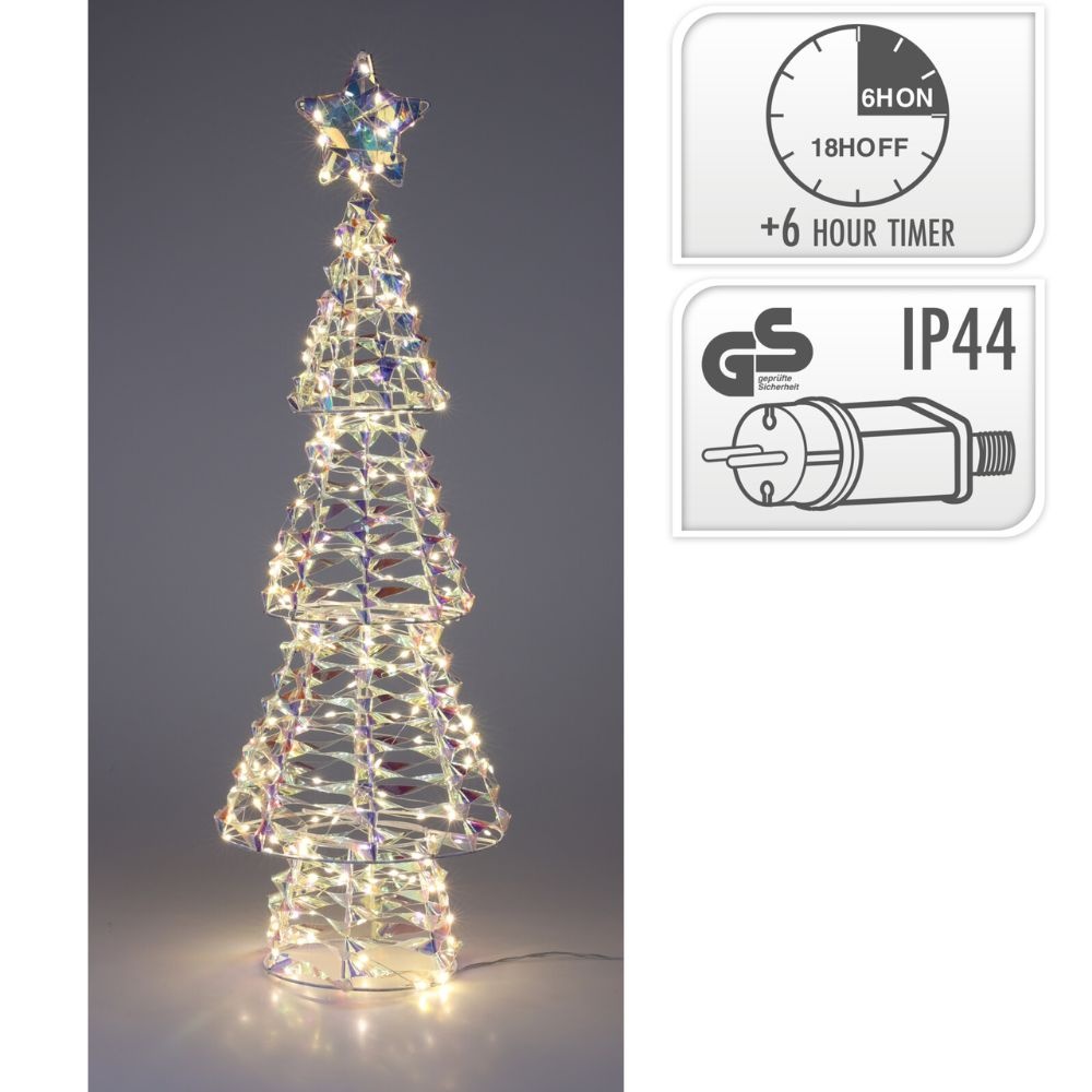 Kunstkerstboom | regenboog met LED lampjes | 68cm