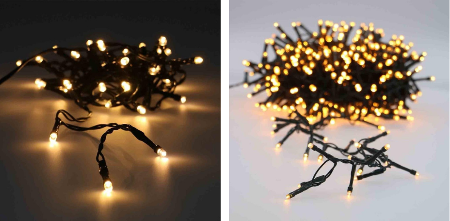 Kerstverlichting verschillen cluster en normale snoerverlichting