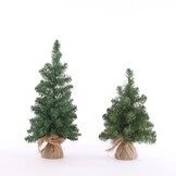 Norton kerstboompje in jute zak 60xø23cm | groen