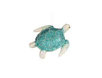 Kersthanger blauwe schildpad | 21cm