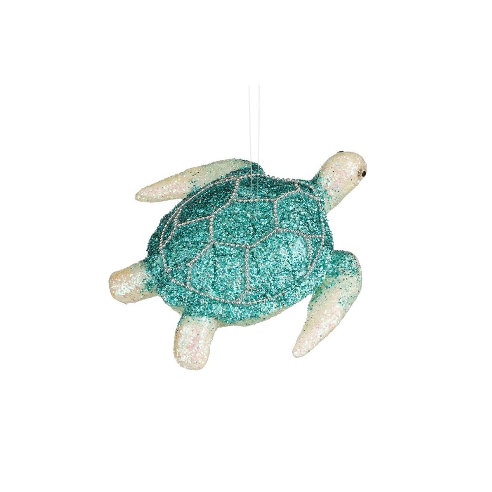 Kersthanger blauwe schildpad | 21cm