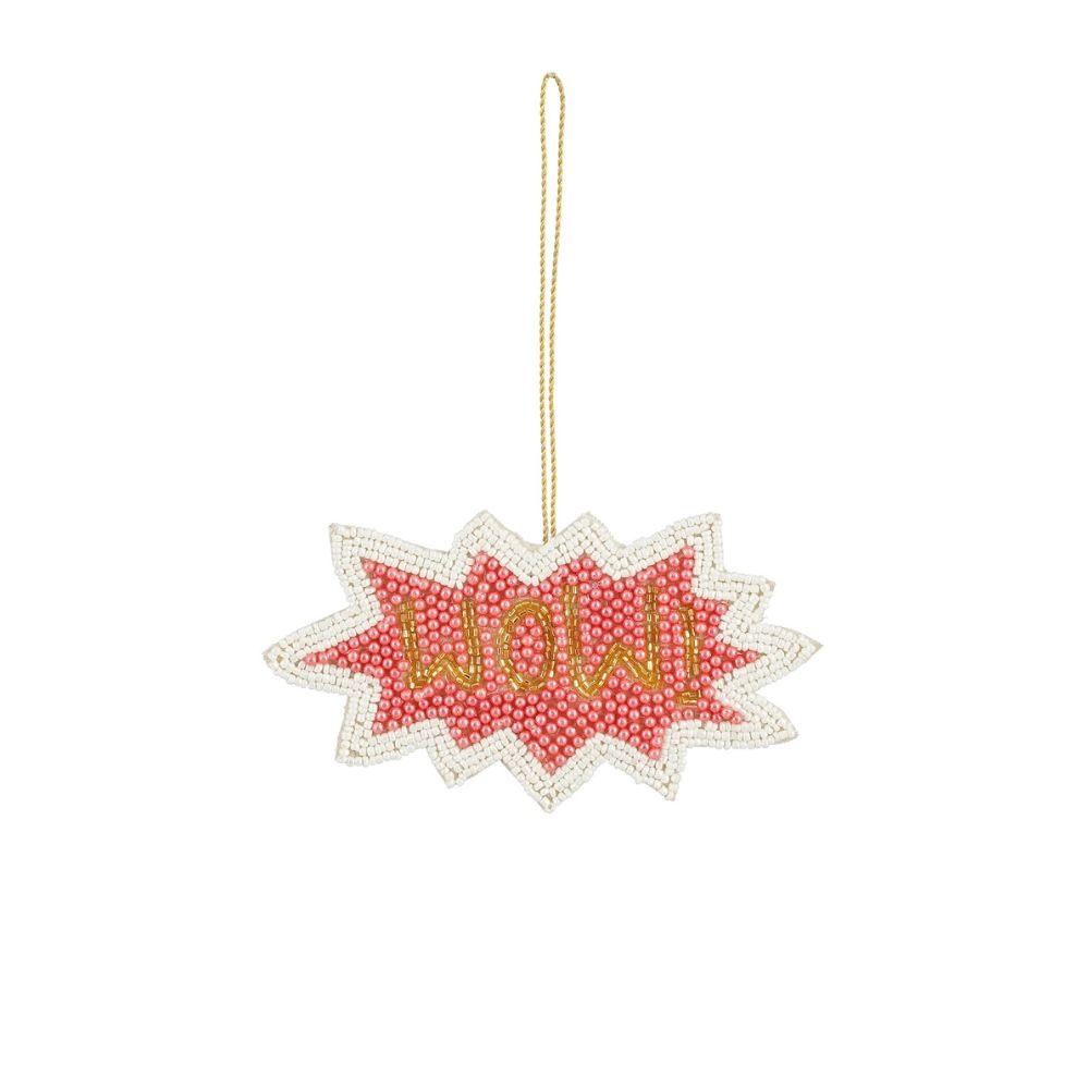 Kersthanger WOW disco rood | 12cm