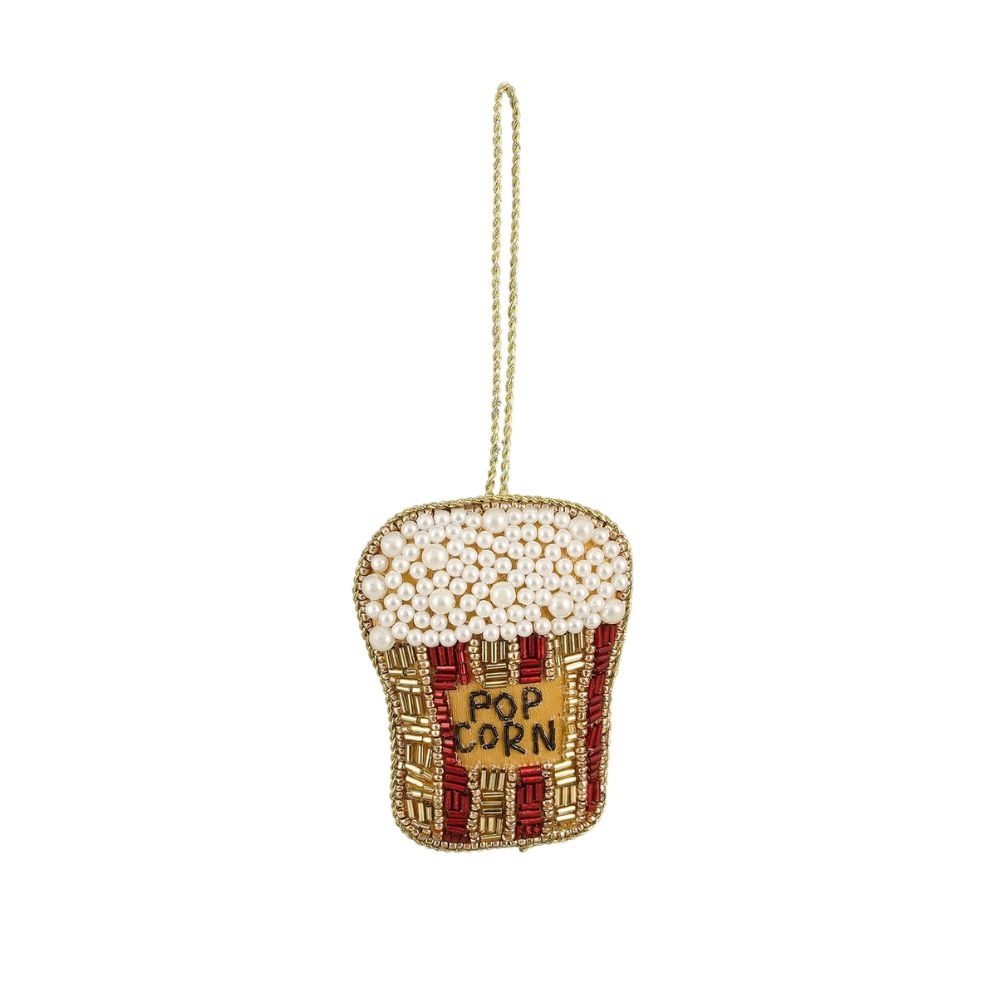 Kersthanger popcorn goud | 8cm