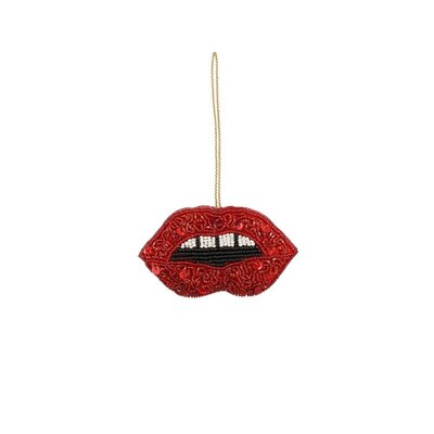 Kersthanger lipstick rood | 6cm