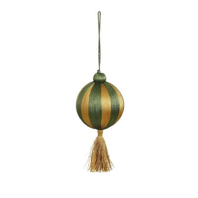Kersthanger met groene hang kwast | 14cm