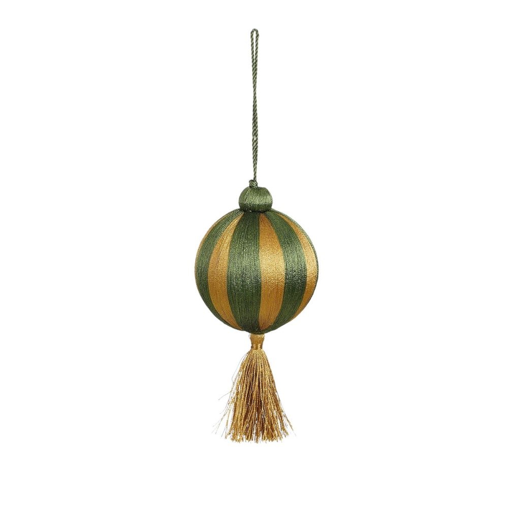 Kersthanger met groene hang kwast | 14cm