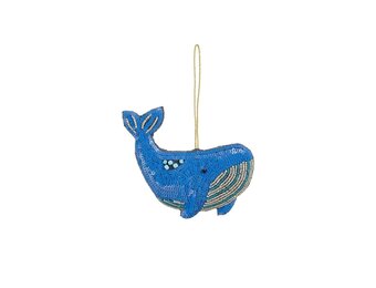 Kersthanger blauwe walvis | 14cm