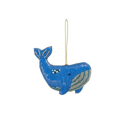 Kersthanger blauwe walvis | 14cm