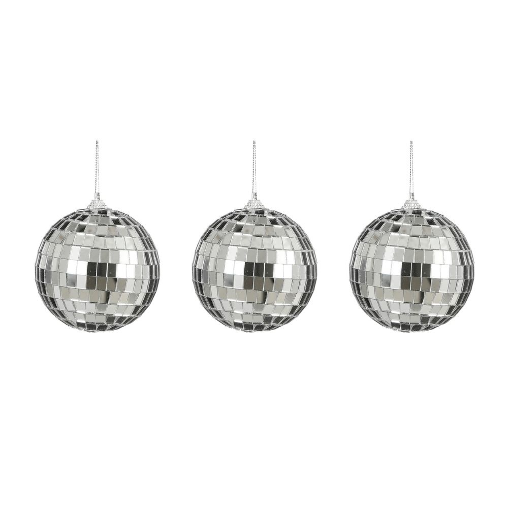 Kersthanger spiegel bal | 3 stuks | 8cm
