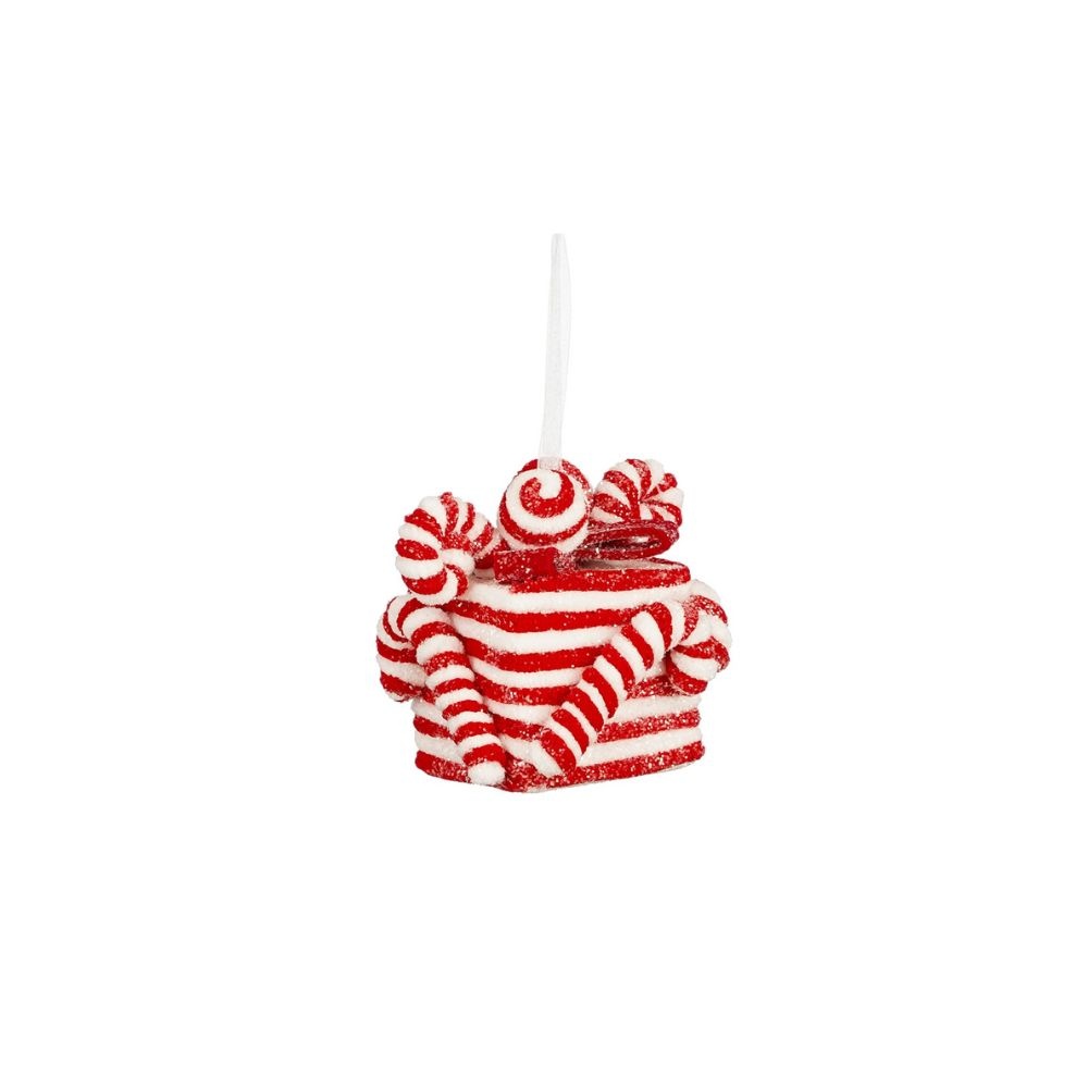 Kersthanger rood cadeau | 12cm