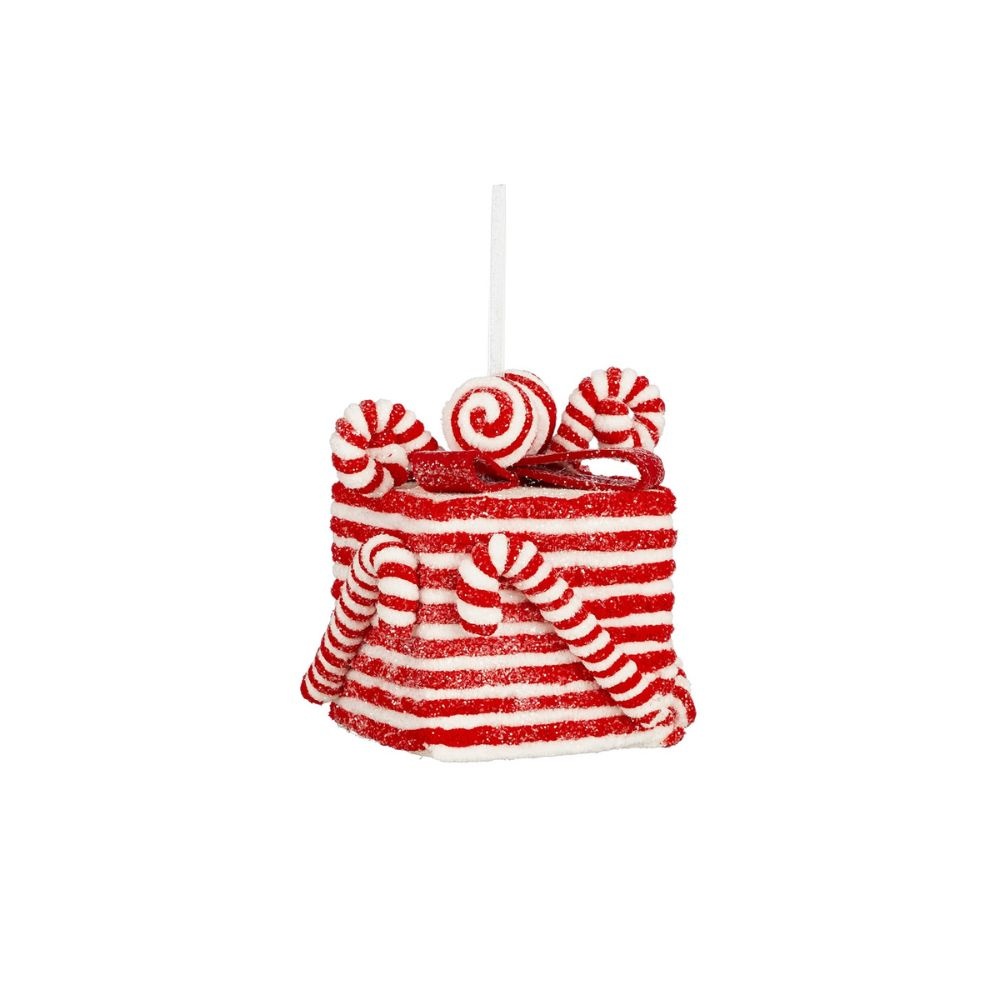Kersthanger rood cadeau | 18cm