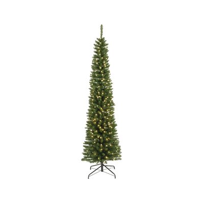 Pencil Pine Classic kunstkerstboom smal 210xø60cm | groen met 280 LED lampjes