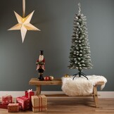 Pencil Pine Snowy kunstkerstboom smal 150xø45cm | wit/sneeuw