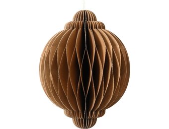 Papieren ornament | ui-vorming | bruin | 20cm