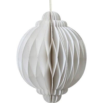 Papieren ornament | ui-vorming | wit | 20cm