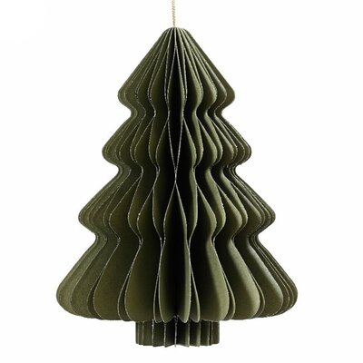 Papieren kerstboom | groen | 20cm