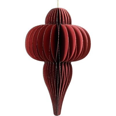 Papieren ornament | rood | 20cm