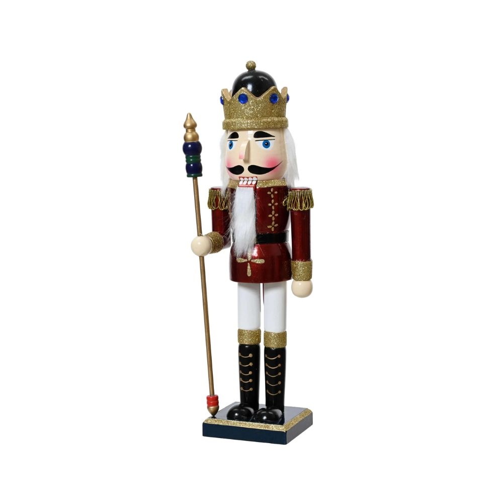 Kerst notenkraker | vurenhout FSC 100% | ossenbloed | 38cm