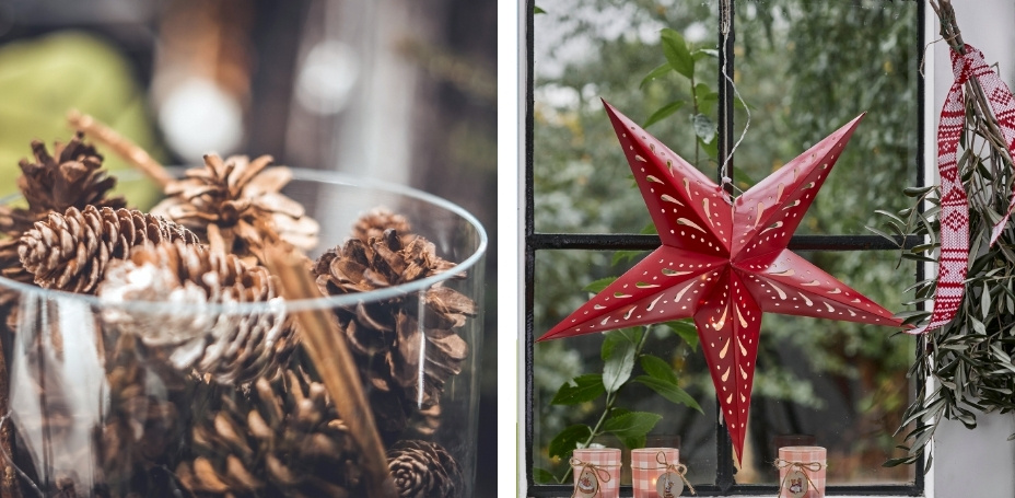 Verschillende kleuren en stijlen kerstdecoratie