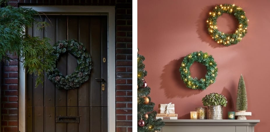 Kerstkransen voor buiten en binnen