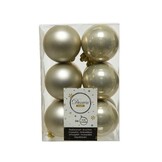 Kerstballen set 12-delig | parel | kunststof/onbreekbaar | 6cm