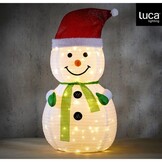 Sneeuwman met LED lampjes | incl. adapter en timer | 120cm