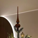 Kerstboom piek van glas | espresso | 26cm
