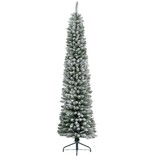 Pencil Pine Snowy kunstkerstboom smal 210xø60cm | wit/sneeuw