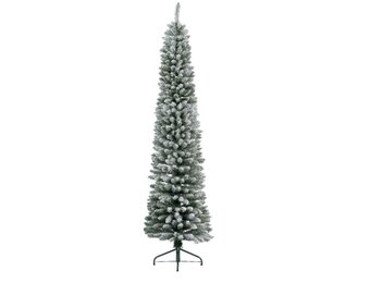 Pencil Pine Snowy kunstkerstboom smal 210xø60cm | wit/sneeuw