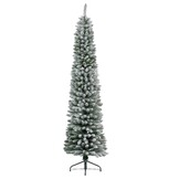 Pencil Pine Snowy kunstkerstboom smal 180xø50cm | wit/sneeuw